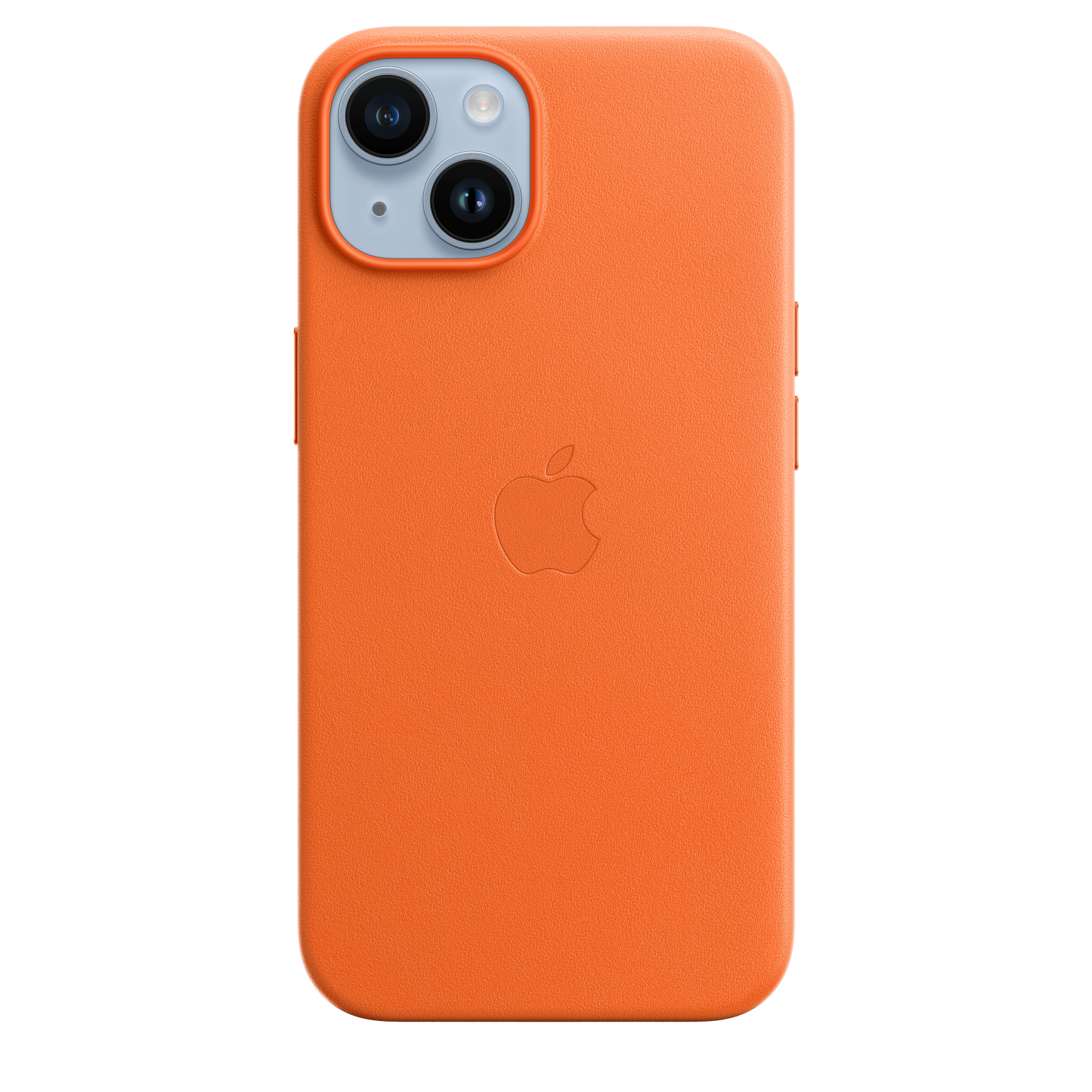 iPhone 14 Leather Case with MagSafe - Orange