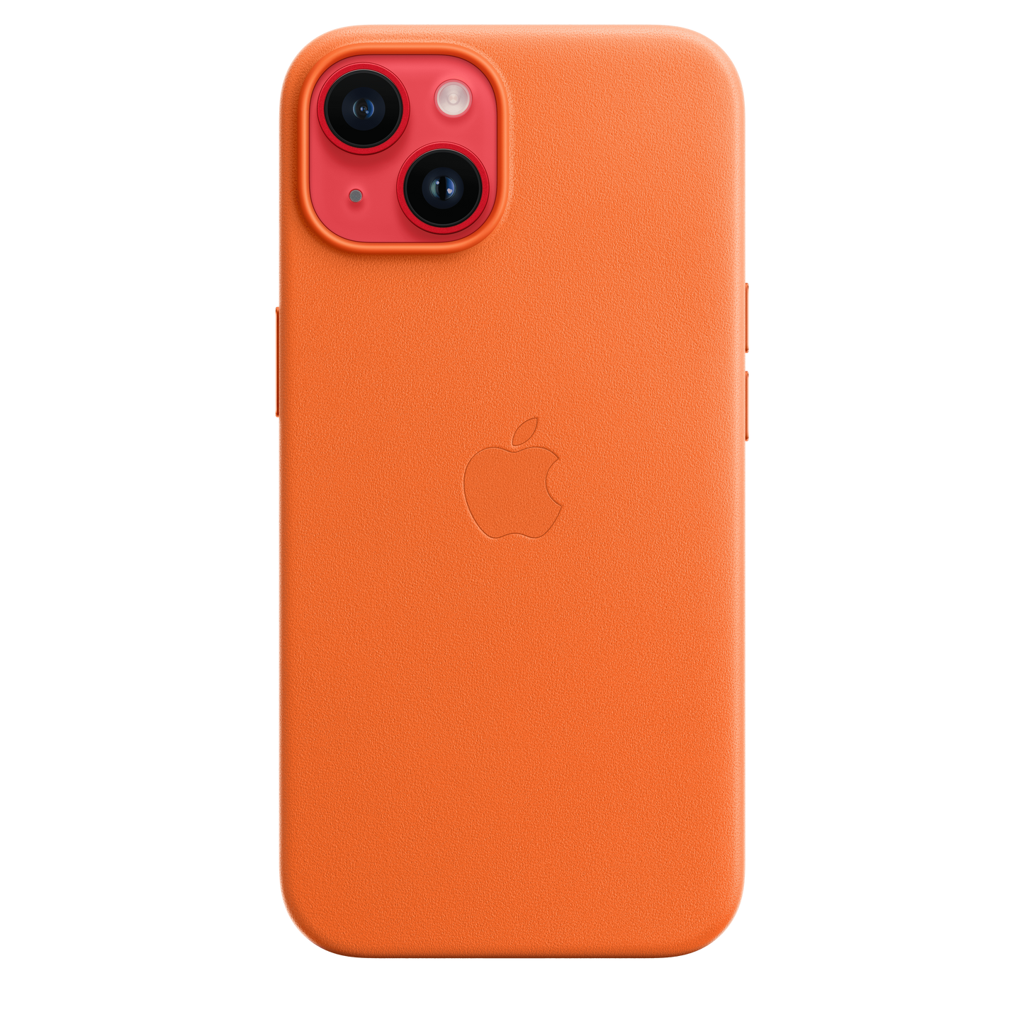 iPhone 14 Leather Case with MagSafe - Orange